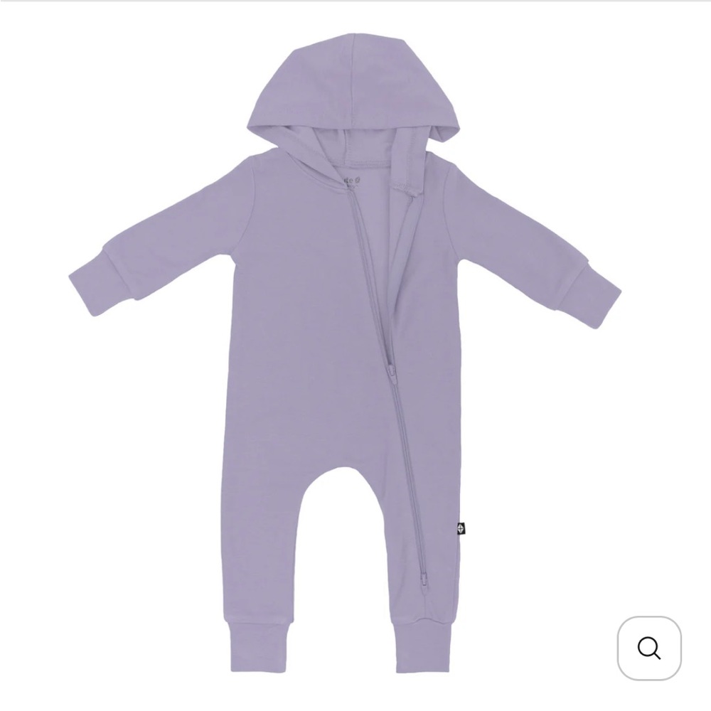 Kyte Baby - Bamboo Jersey Hoooded Zippered Romper in Taro